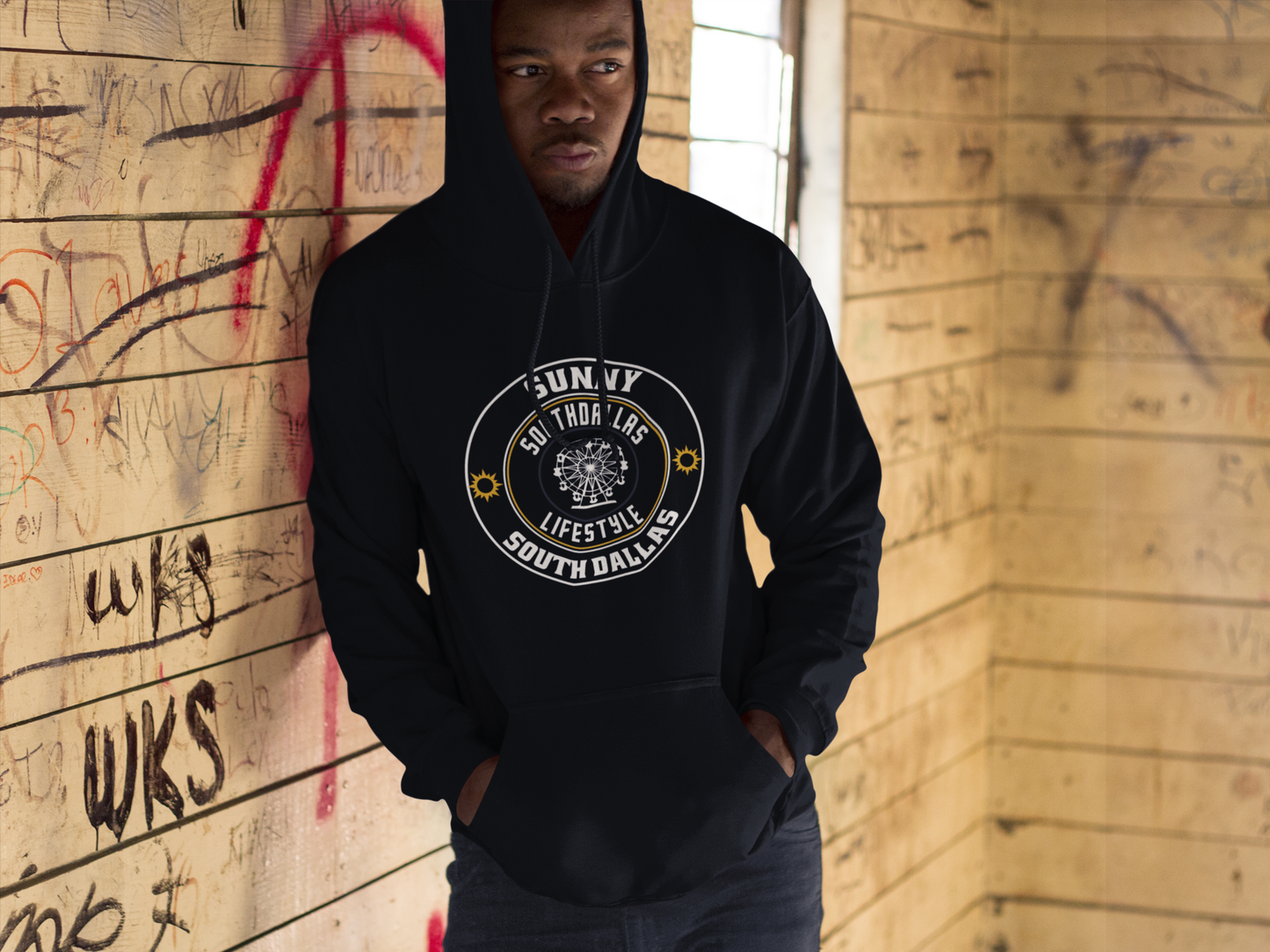 SOUTH DALLAS LIFE STYLE Logo Black Unisex Hoodie